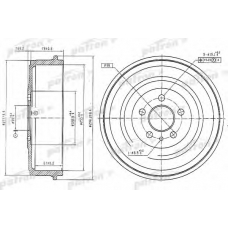 PDR1223 PATRON Тормозной барабан