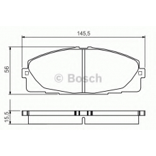 0 986 495 152 BOSCH Комплект тормозных колодок, дисковый тормоз