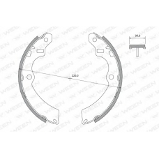 152-2335 WEEN Комплект тормозных колодок