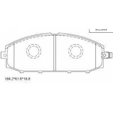 KD1764 ASIMCO Комплект тормозных колодок, дисковый тормоз