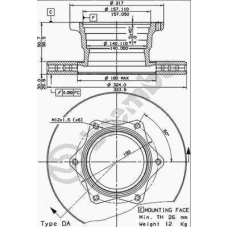 09.8205.10 BREMBO Тормозной диск