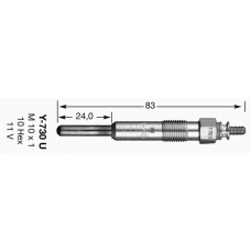 6158 NGK Свеча накаливания