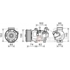 5300K607 VAN WEZEL Компрессор, кондиционер