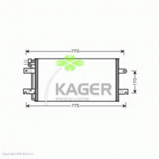 94-6348 KAGER Конденсатор, кондиционер