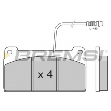 BP7254 BREMSI Комплект тормозных колодок, дисковый тормоз