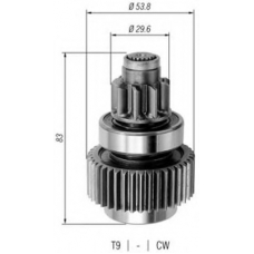 940113020265 MAGNETI MARELLI Ведущая шестерня, стартер