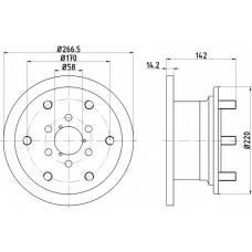 8DD 355 100-371 HELLA PAGID Тормозной диск