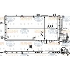 8FC 351 301-204 HELLA Конденсатор, кондиционер