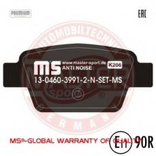 13046039912N-SET-MS MASTER-SPORT Комплект тормозных колодок, дисковый тормоз