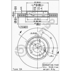 09.8304.11 BREMBO Тормозной диск