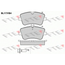 BL1731B4 FTE Комплект тормозных колодок, дисковый тормоз