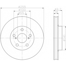 8DD 355 104-901 HELLA Тормозной диск