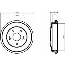 8DT 355 300-291 HELLA Тормозной барабан