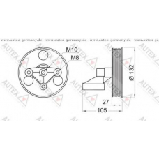 654249 AUTEX Паразитный / ведущий ролик, поликлиновой ремень