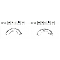 K6712D ASIMCO Комплект тормозных колодок