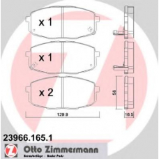 23966.165.1 ZIMMERMANN Комплект тормозных колодок, дисковый тормоз