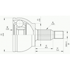 CVJ5628.10 OPEN PARTS Шарнирный комплект, приводной вал