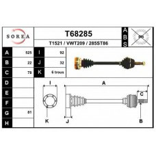 T68285 EAI Приводной вал