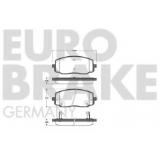 5502223513 EUROBRAKE Комплект тормозных колодок, дисковый тормоз
