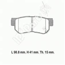 IBR-1H06 IPS Parts Комплект тормозных колодок, дисковый тормоз