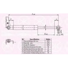 34327102 KLOKKERHOLM Газовая пружина, крышка багажник