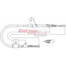17.0075 METZGER Трос, стояночная тормозная система