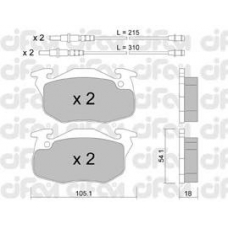 822-037-4 CIFAM Комплект тормозных колодок, дисковый тормоз