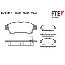 BL1884A2 FTE Комплект тормозных колодок, дисковый тормоз