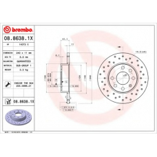 08.8638.1X BREMBO Тормозной диск