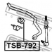 TSB-792 FEBEST Опора, стабилизатор