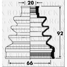 BCB2819 BORG & BECK Пыльник, приводной вал