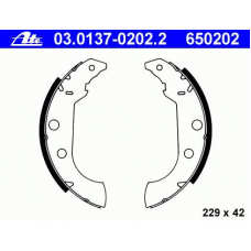 03.0137-0202.2 ATE Комплект тормозных колодок