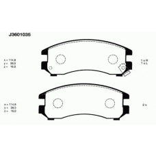 J3601035 NIPPARTS Комплект тормозных колодок, дисковый тормоз