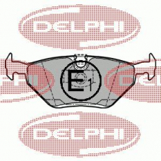 LP1107 DELPHI Комплект тормозных колодок, дисковый тормоз