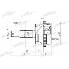 PCV8728 PATRON Шарнирный комплект, приводной вал