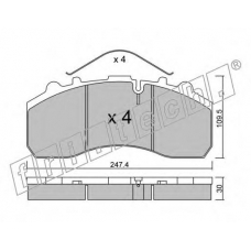 601.0 fri.tech. Комплект тормозных колодок, дисковый тормоз