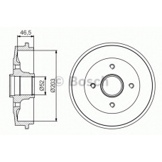 0 986 477 184 BOSCH Тормозной барабан