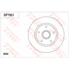 DF7951 TRW Тормозной диск