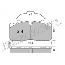 598.0 TRUSTING Комплект тормозных колодок, дисковый тормоз