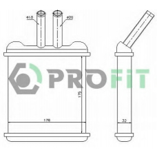 PR 1106N1 PROFIT Теплообменник, отопление салона