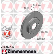 285.3527.20 ZIMMERMANN Тормозной диск