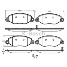 0 986 TB2 817 BOSCH Комплект тормозных колодок, дисковый тормоз