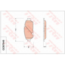 GDB7648 TRW Комплект тормозных колодок, дисковый тормоз