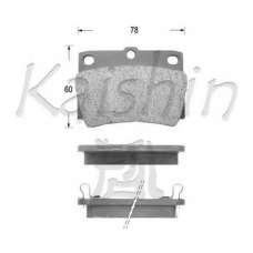 FK6086 KAISHIN Комплект тормозных колодок, дисковый тормоз