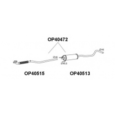 OP40472 VENEPORTE Средний глушитель выхлопных газов