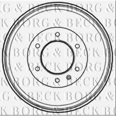 BBR7229 BORG & BECK Тормозной барабан