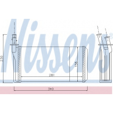 70016 NISSENS Теплообменник, отопление салона