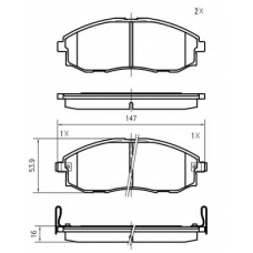 K424700 Vema Комплект тормозных колодок, дисковый тормоз