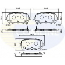 CBP36067 COMLINE Комплект тормозных колодок, дисковый тормоз