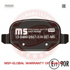 13046028672N-SET-MS MASTER-SPORT Комплект тормозных колодок, дисковый тормоз